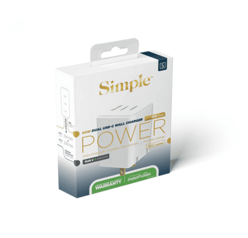 Simple 60W Dual USB-C Wall Charger